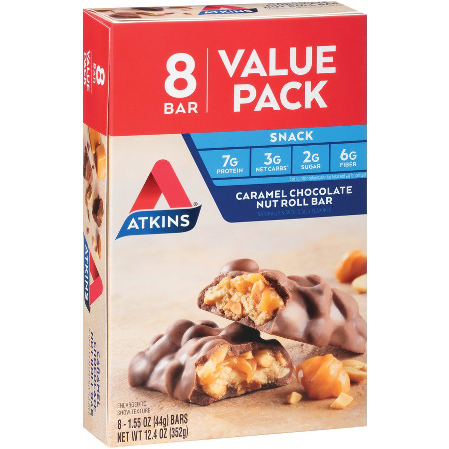 Atkins Carmel Chocolate Nut Roll Bar - Shop Diet & Fitness at H-E-B