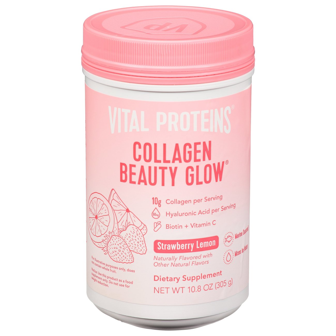 Vital Proteins Collagen Beauty Glow Strawberry Lemon, 10.8 oz