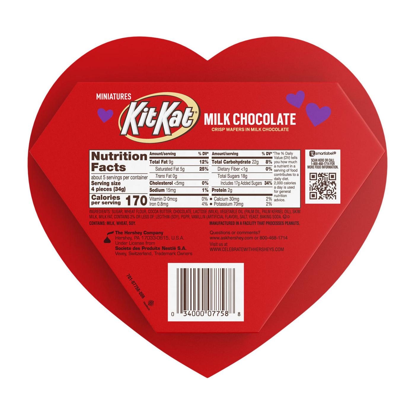 Kit Kat Miniatures Milk Chocolate Wafer Valentine's Candy Heart Gift Box; image 6 of 7