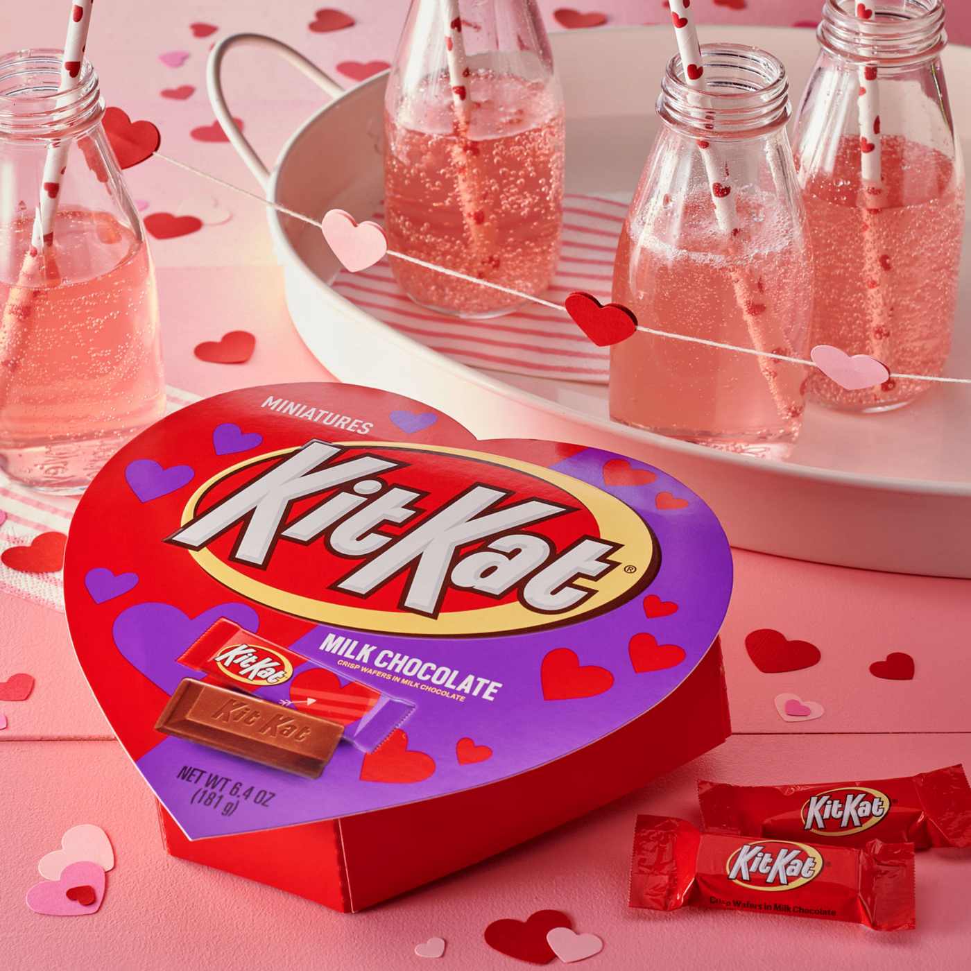 Kit Kat Miniatures Milk Chocolate Wafer Valentine's Candy Heart Gift Box; image 7 of 7