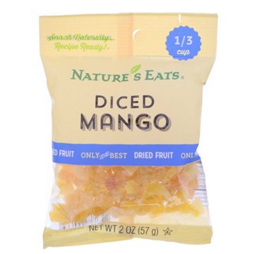 Nature's Eats Diced Dried Mango, 2 oz