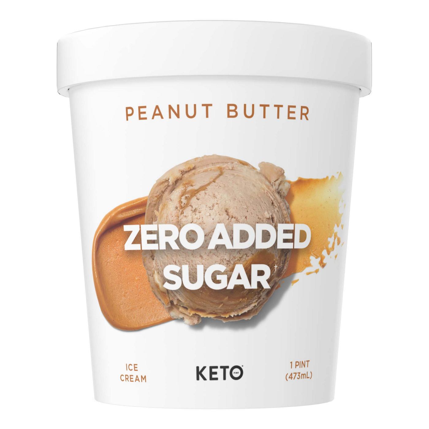 Keto Pint Zero Sugar Added Peanut Butter Cup Ice Cream; image 1 of 5