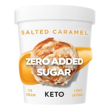 Keto Pint Zero Added Sugar Salted Caramel Ice Cream