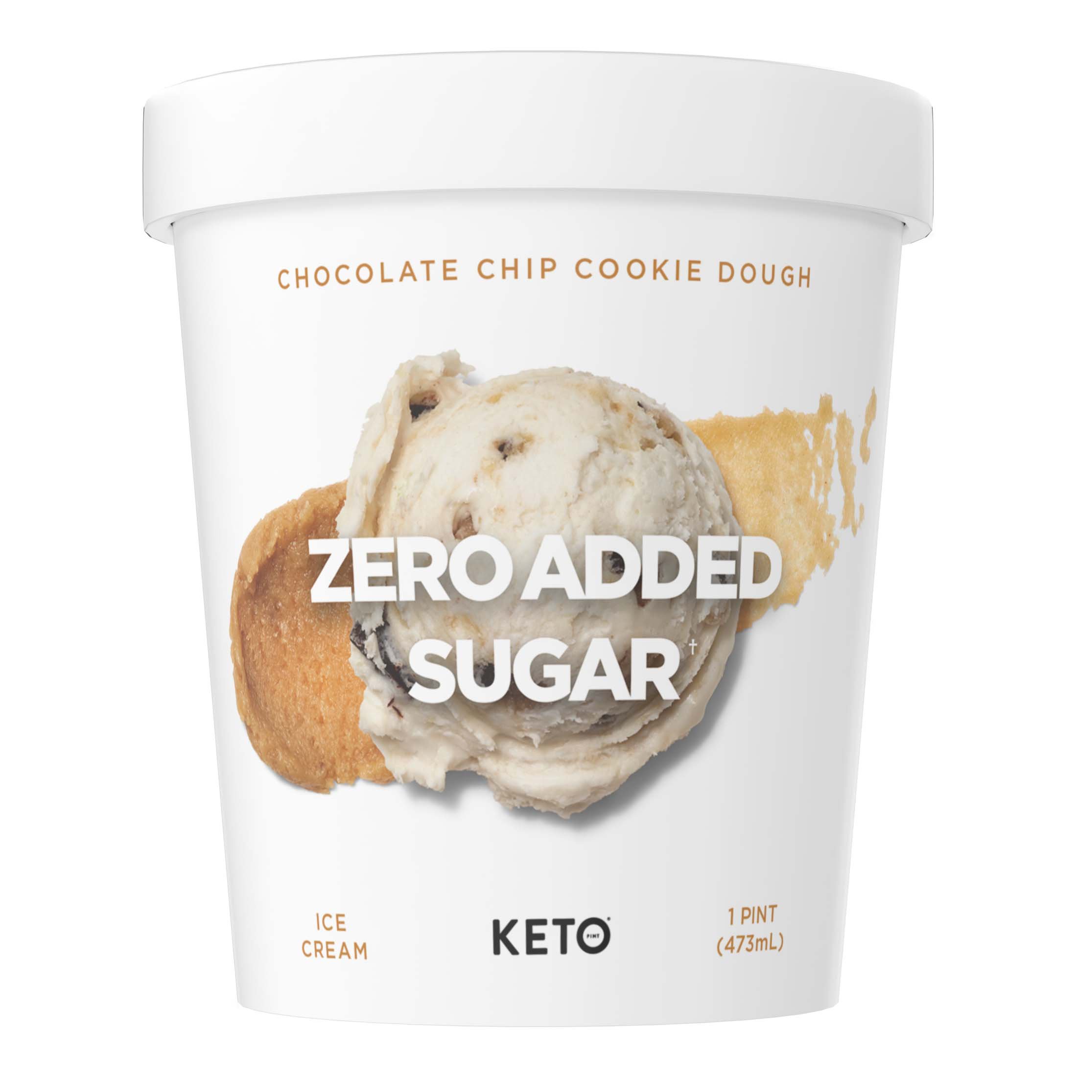 Keto Pint Zero Sugar Added Chocolate Chip Cookie Dough Ice Cream - Shop ...