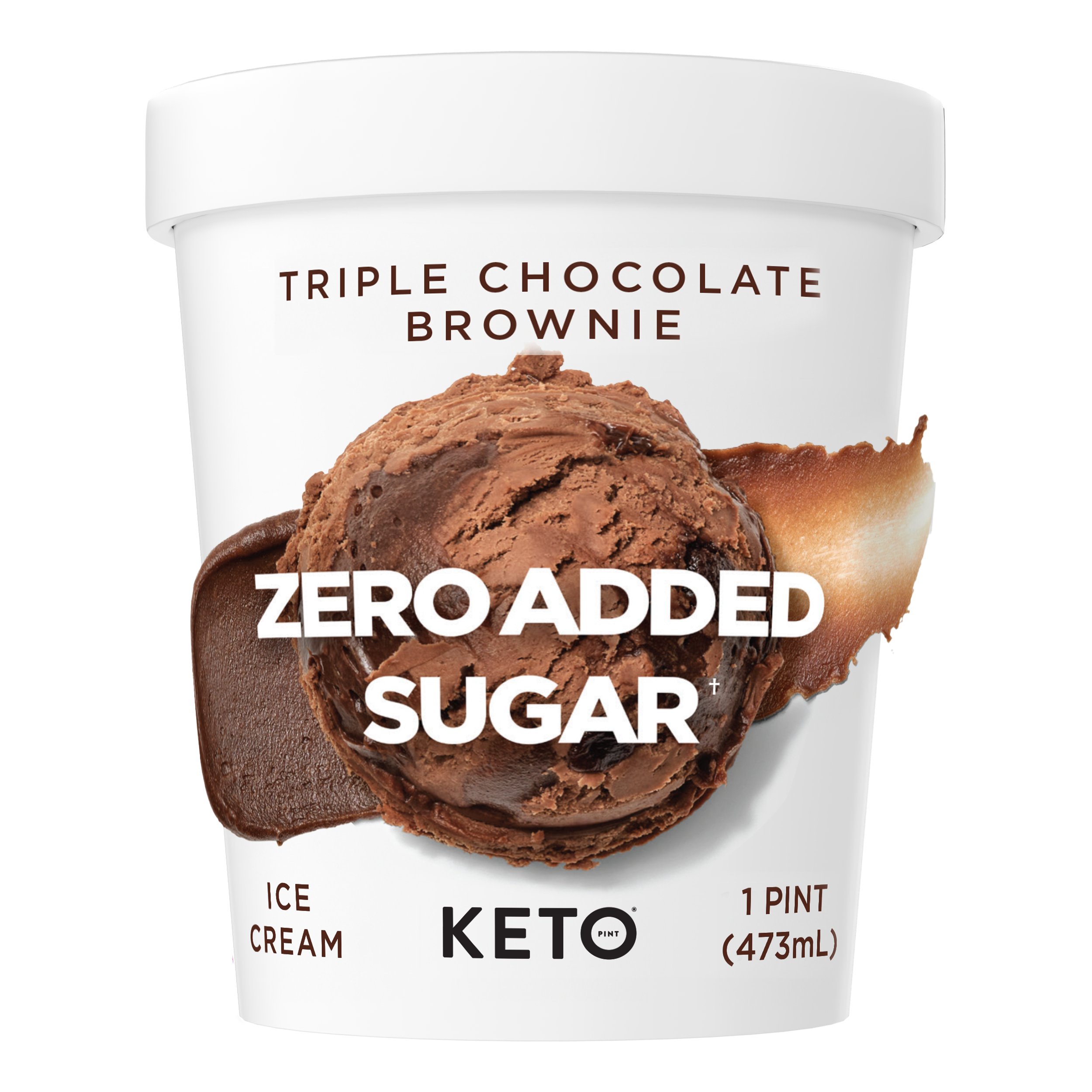 Keto Pint Zero Added Sugar Triple Chocolate Brownie Ice Cream Shop