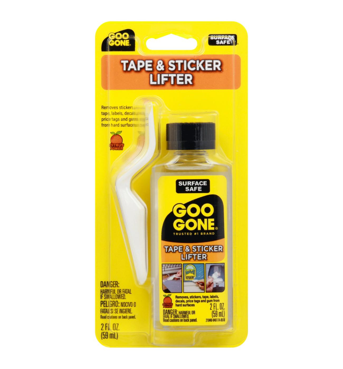 Goo Gone Sticker Lifter - Adhesive & Sticker Remover - 2 Ounce - Citrus  Power Removes Stickers Tape Labels Decals Tags and Gum