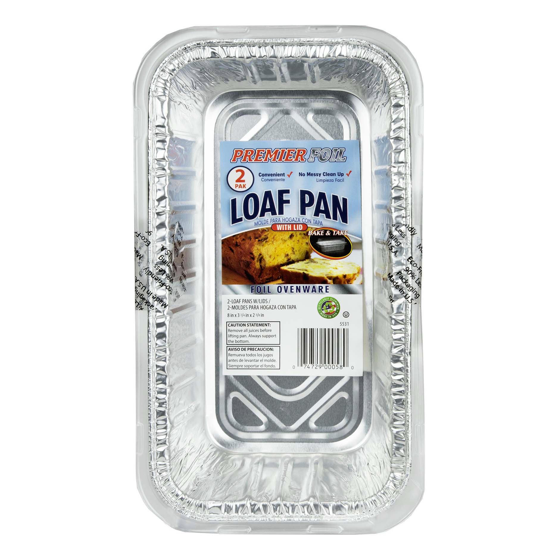 【foil】食糧補充　英語　4枚セット Premier Foil Loaf Pans with Lid, 2 ct | Joe V's Smart Shop | Low