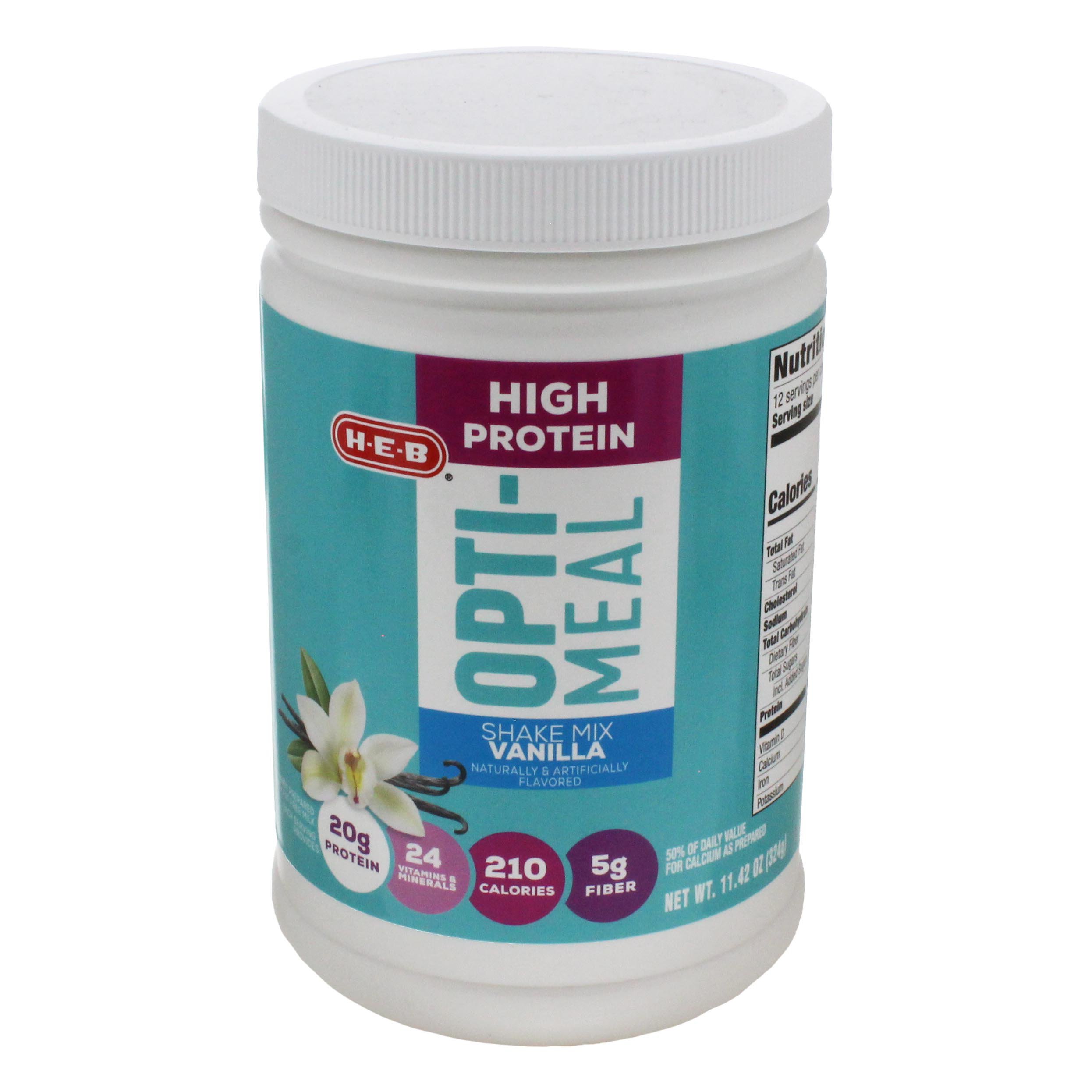 HEB OptiMeal Vanilla High Protein Powder Shake Mix Shop Diet & Fitness at HEB