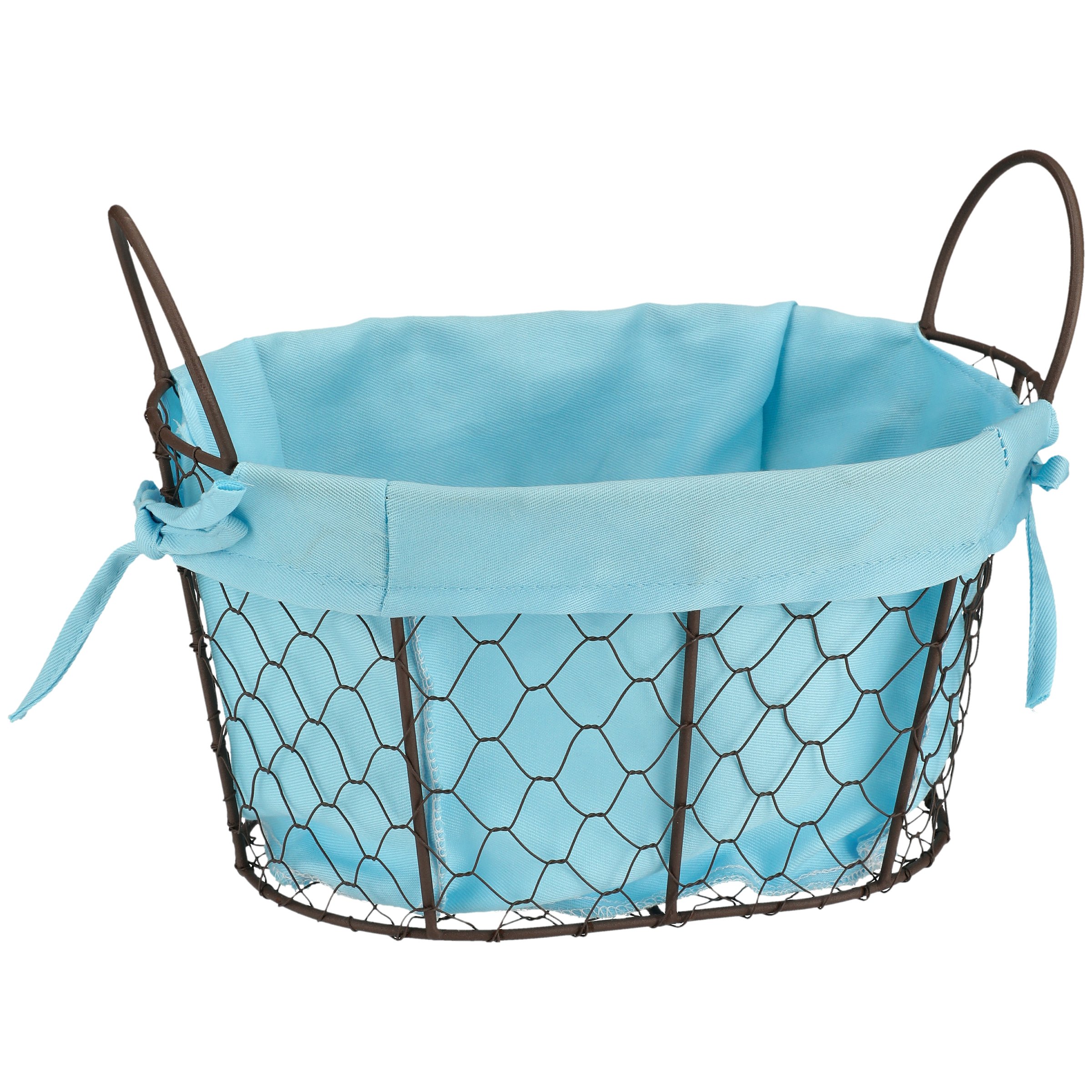 Destination Holiday Wire Easter Basket with Mint Fabric Liner Shop
