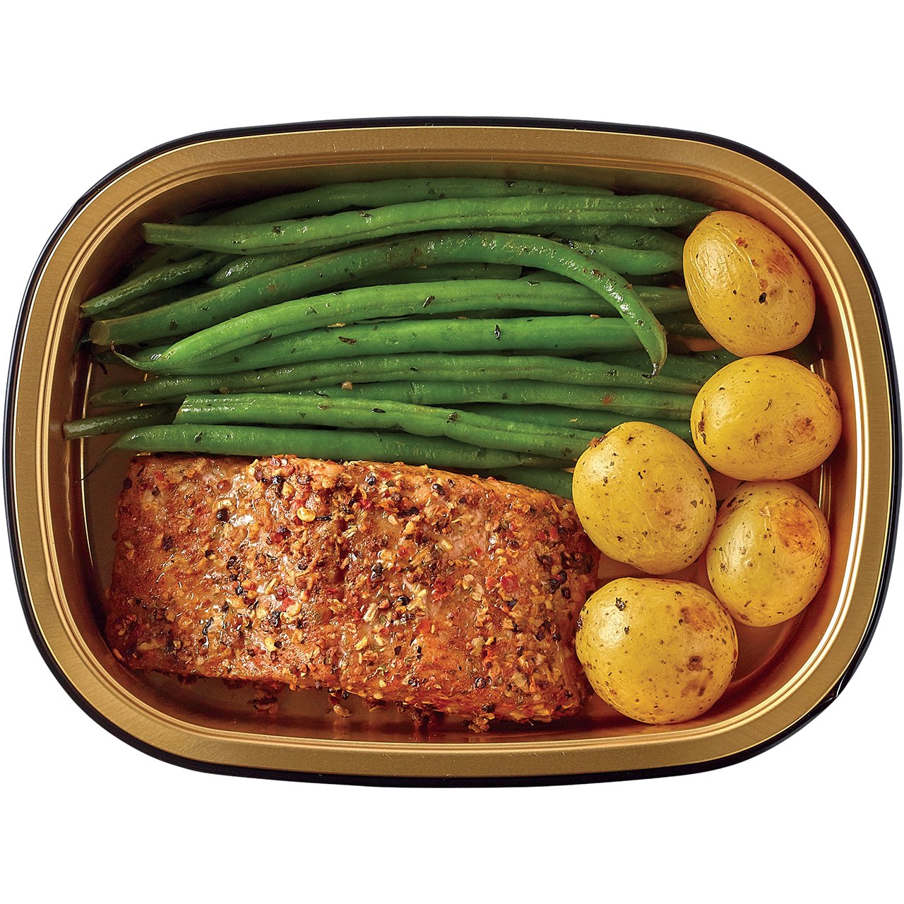 HEB Meal Simple Steakhouse Salmon with Green Beans and Potatoes