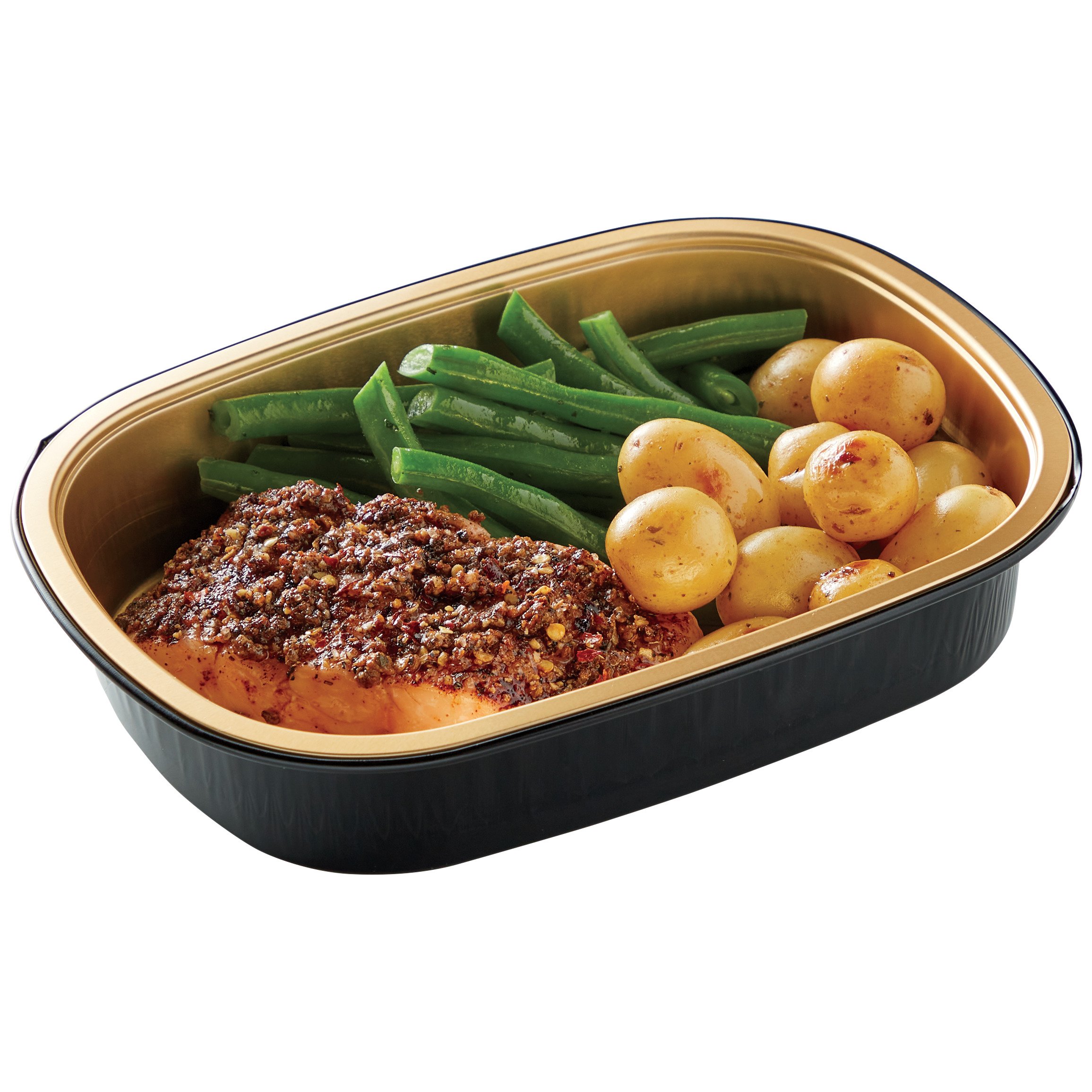 Meal Simple By H-E-B Steakhouse-Seasoned Salmon, Green Beans & Potatoes ...