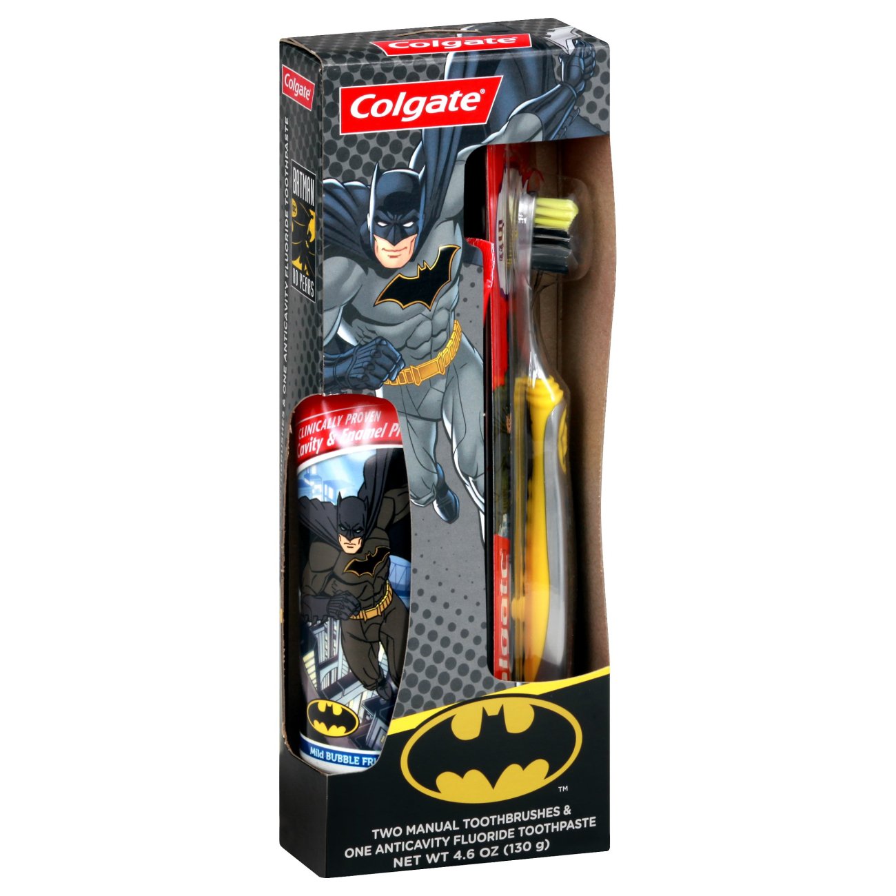 Colgate Kids Toothbrush & Toothpaste Set Batman Shop Toothpaste at HEB