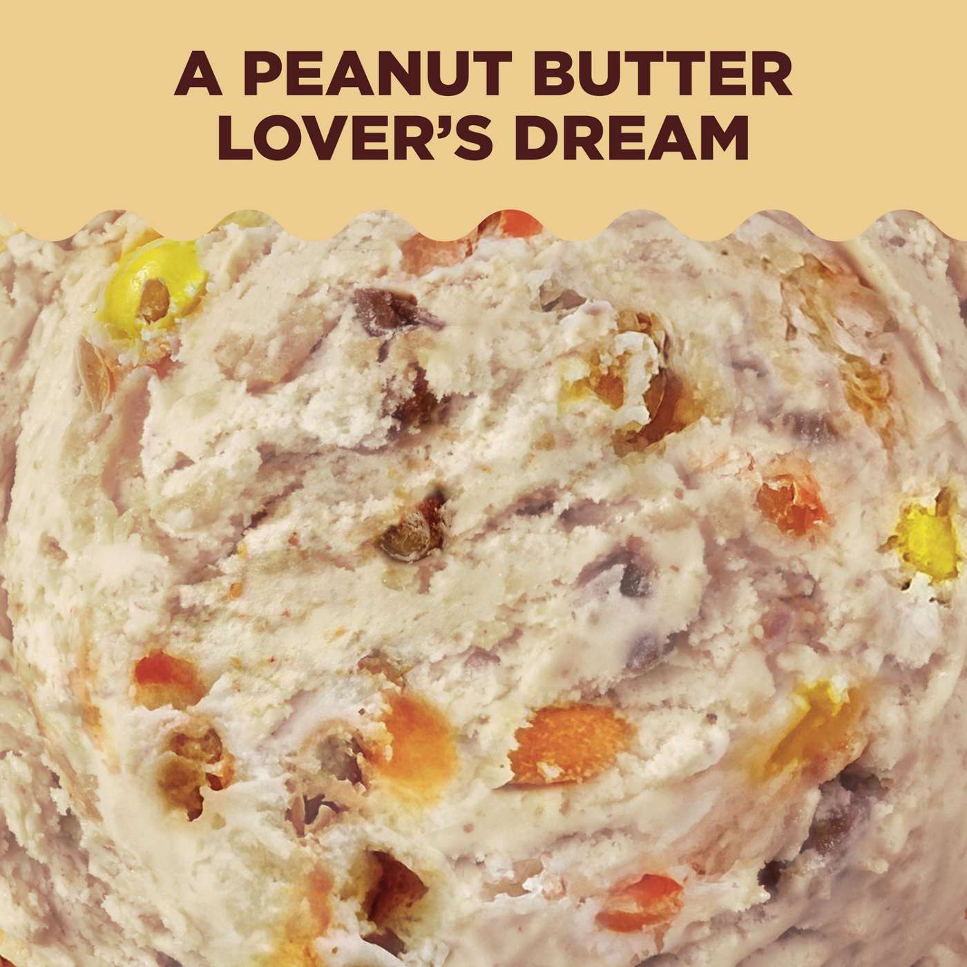 Reese's Vanilla Light Ice Cream with Mini Reese's Pieces and Peanut Butter Swirl; image 6 of 8