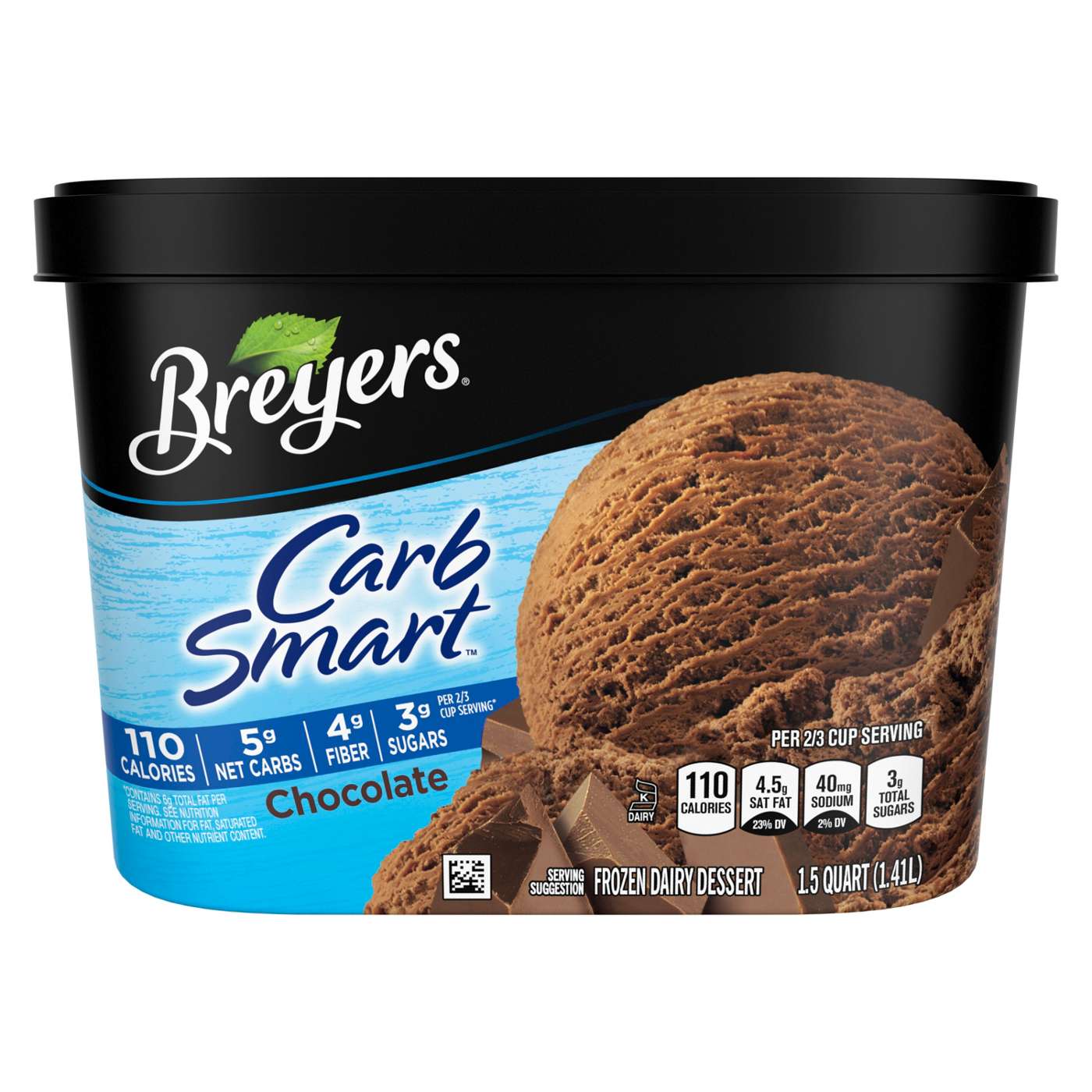 Breyers Carb Smart Chocolate Frozen Dairy Dessert; image 1 of 4