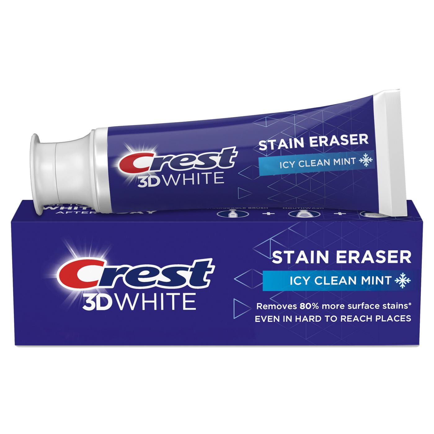 Crest 3D White Stain Eraser Toothpaste - Icy Clean Mint; image 6 of 6