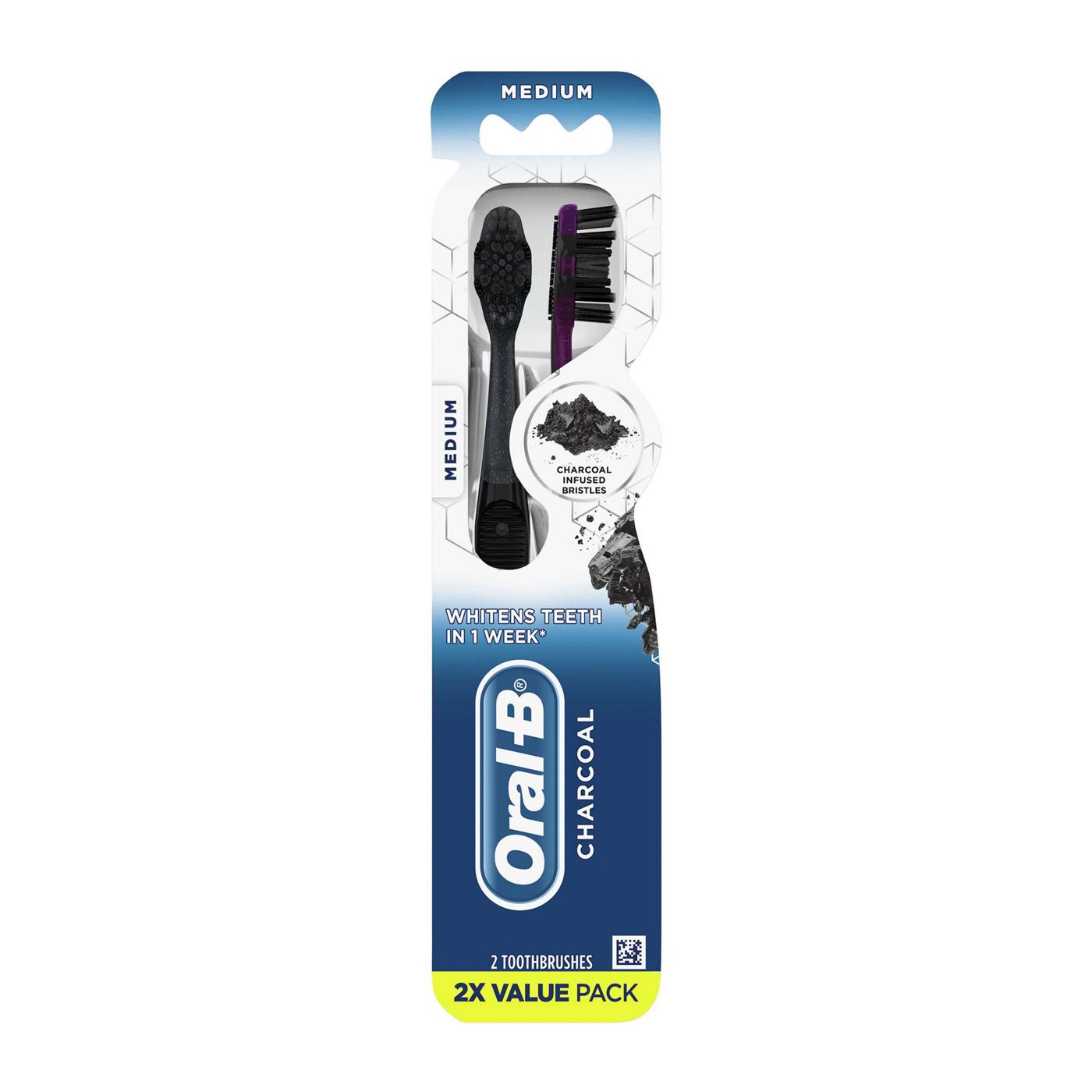 Oral-B Charcoal Toothbrushes Medium; image 1 of 10