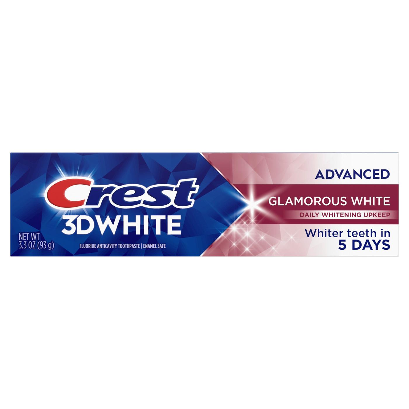 Crest 3DWhite Advanced Glamorous White Teeth Whitening Toothpaste; image 8 of 10