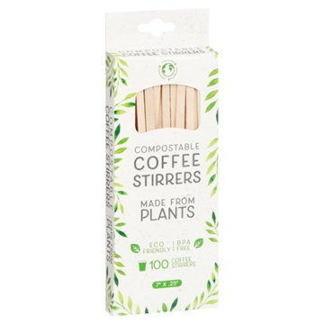 Evriholder Compostable Coffee Stirrers, 100 ct