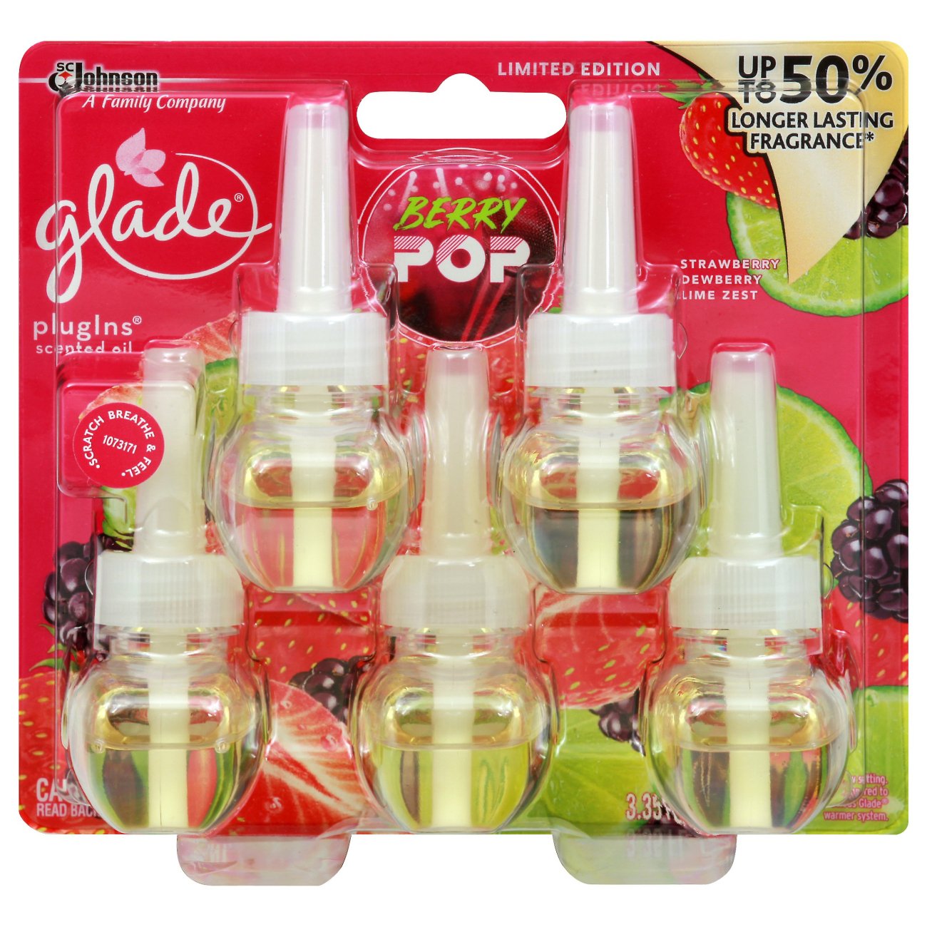 Glade Plugins Scented Oil Air Freshener Refills Berry Pop Shop Scented Oils & Wax at HEB