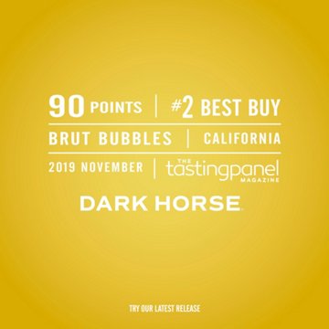 Dark Horse Sparkling Brut Wine Can, 375 mL