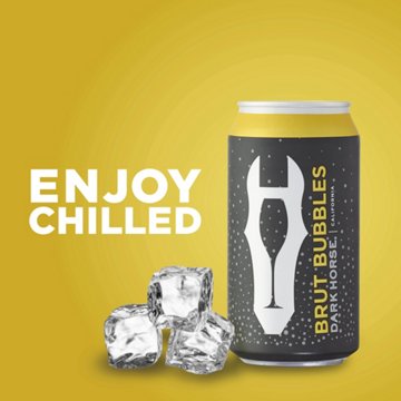 Dark Horse Sparkling Brut Wine Can, 375 mL