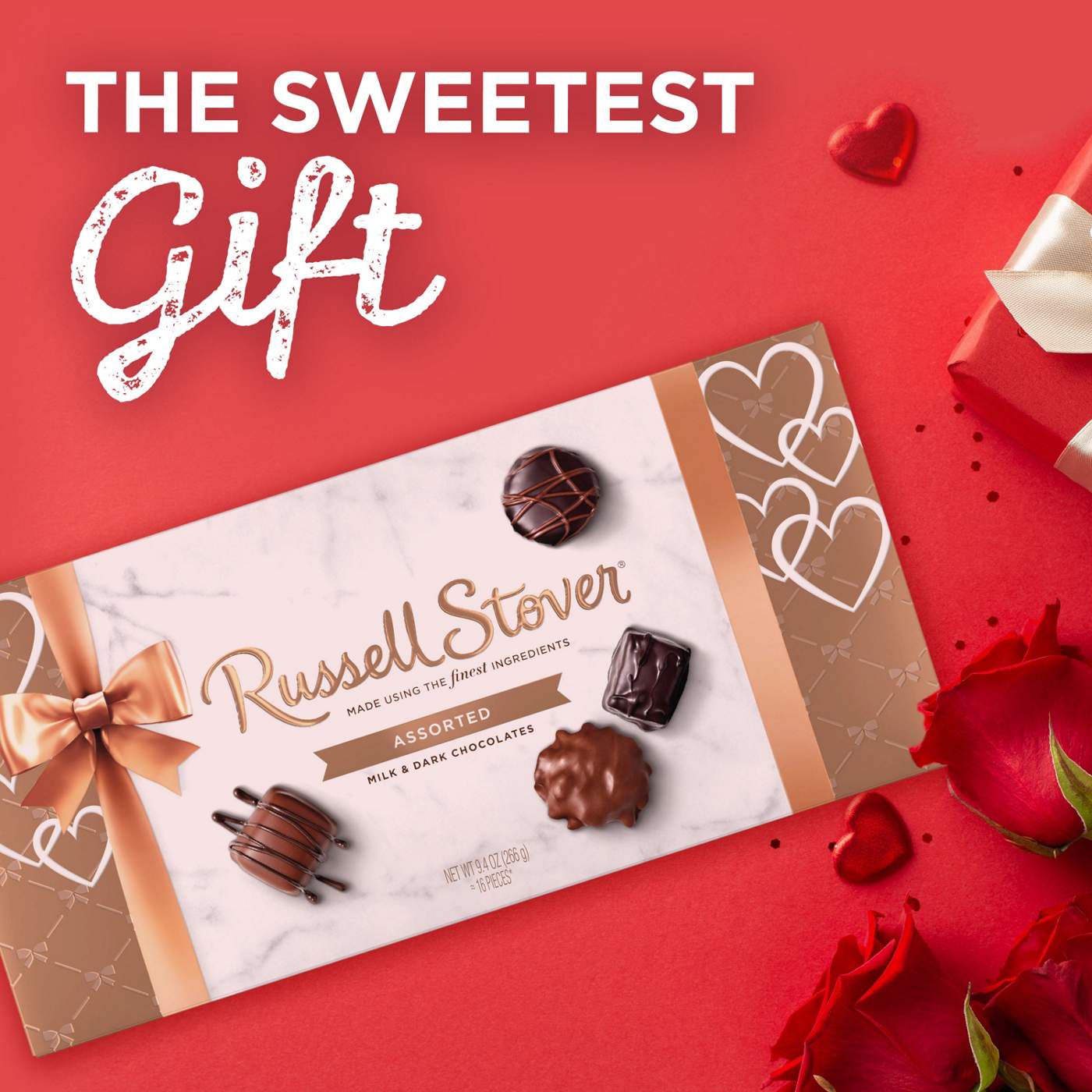 Russell Stover Assorted Milk & Dark Chocolates Valentine's Gift Box, 16 pc; image 4 of 5