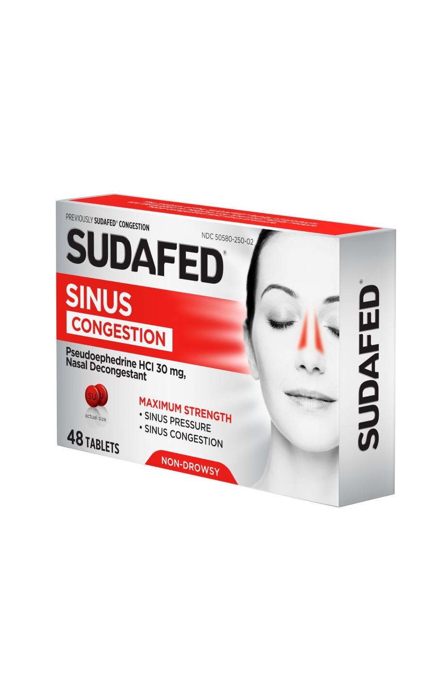 Sudafed Congestion Maximum Strength 30 mg Tablets; image 2 of 6