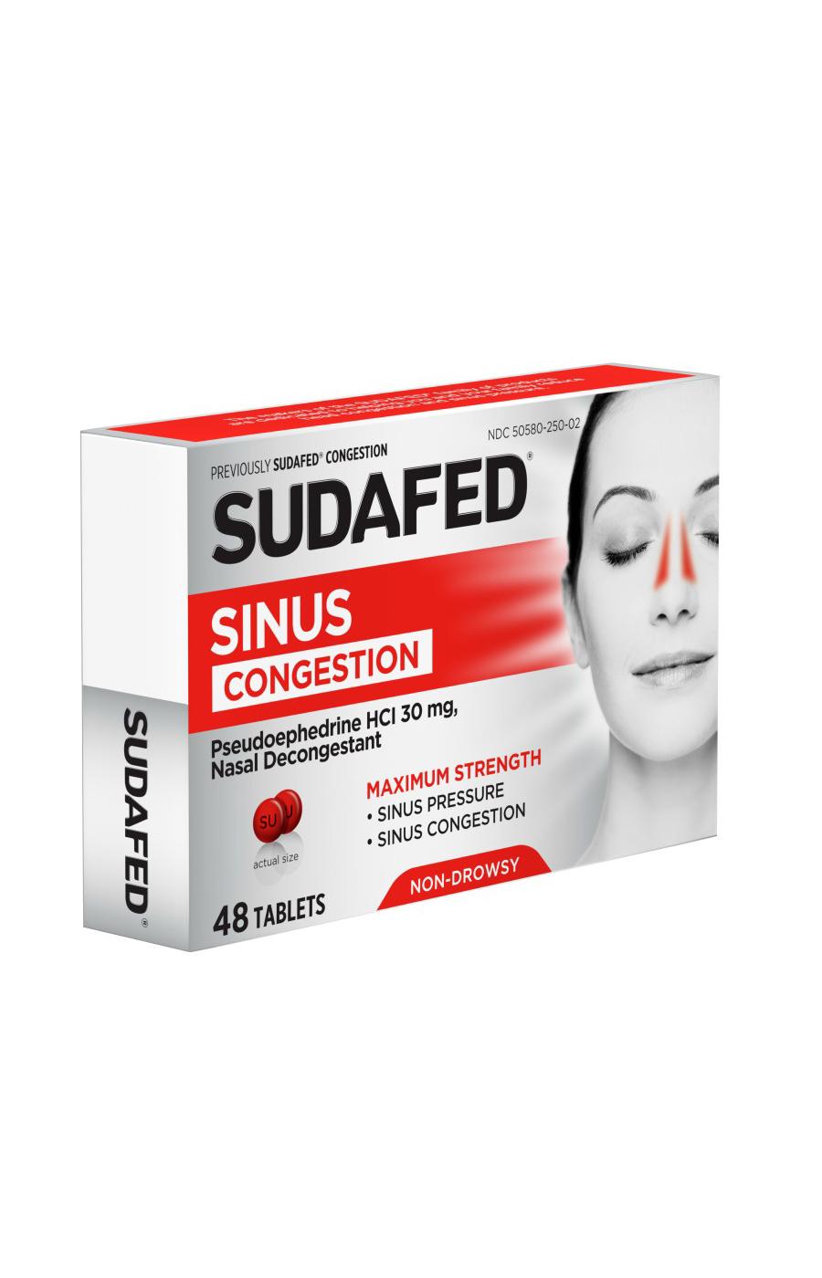 Sudafed Congestion Maximum Strength 30 mg Tablets; image 4 of 6