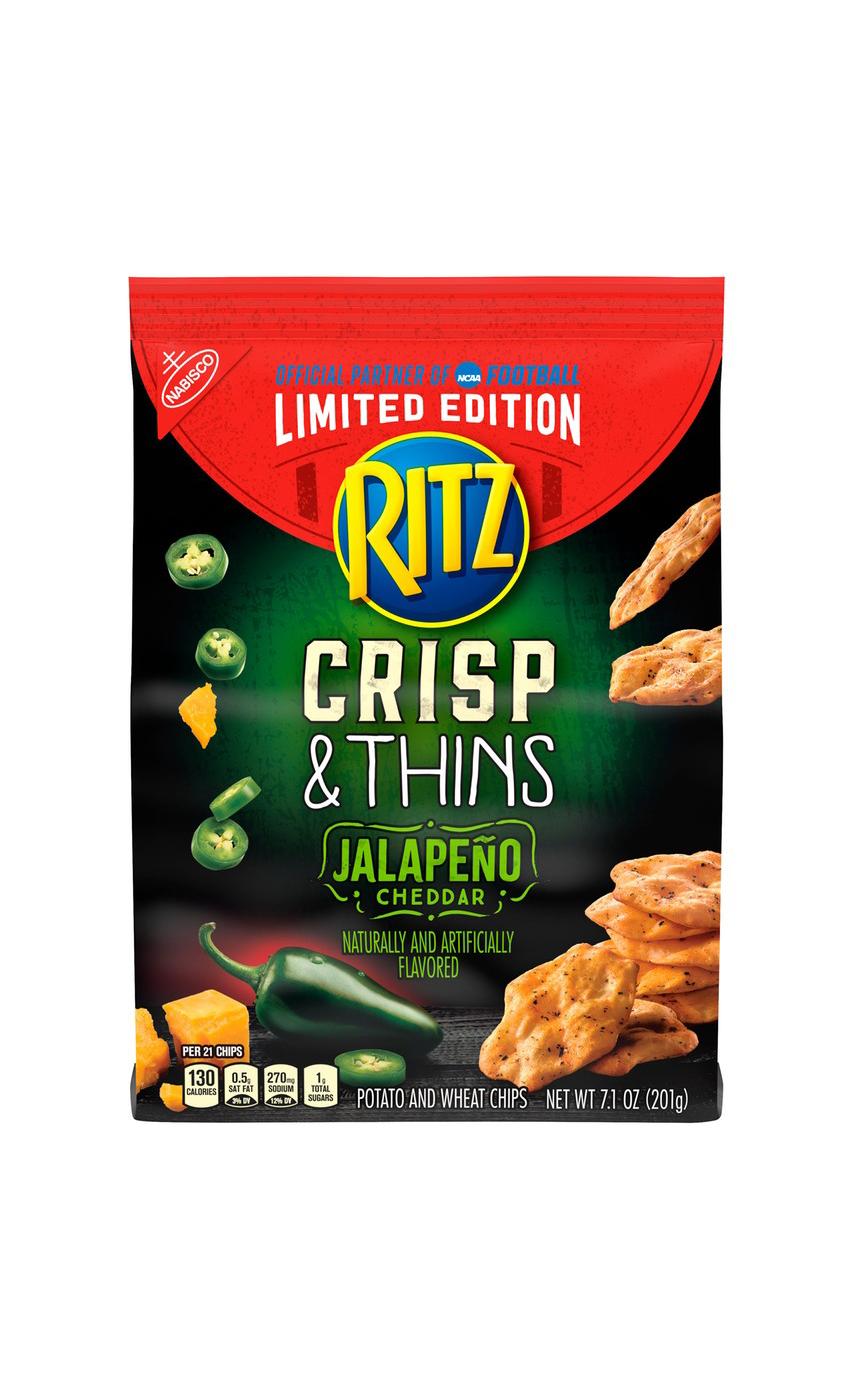 Nabisco Ritz Jalapeno Cheddar Crisp & Thins Chips; image 1 of 2