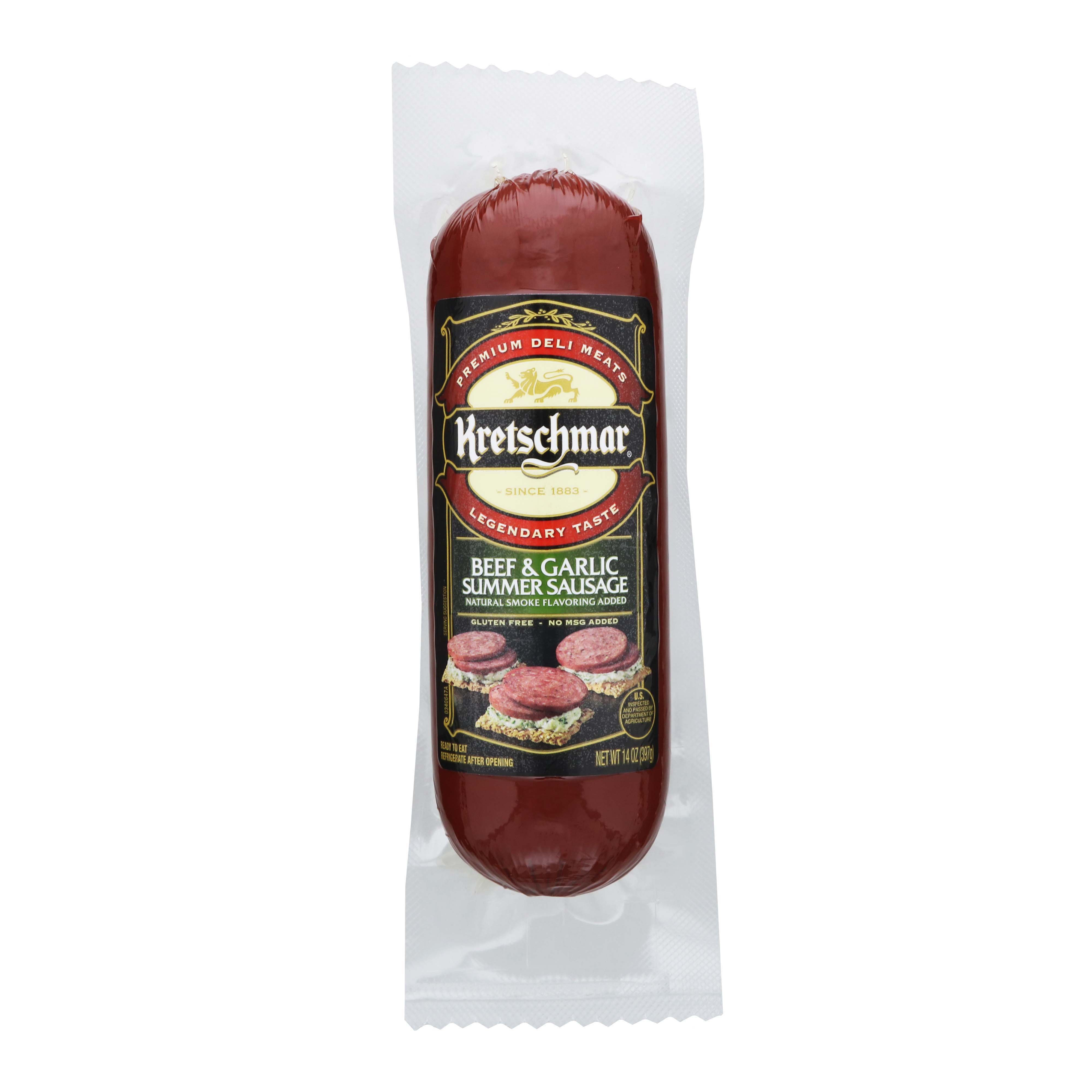 Kretschmar Beef and Garlic Summer Sausage Shop Meat at HEB