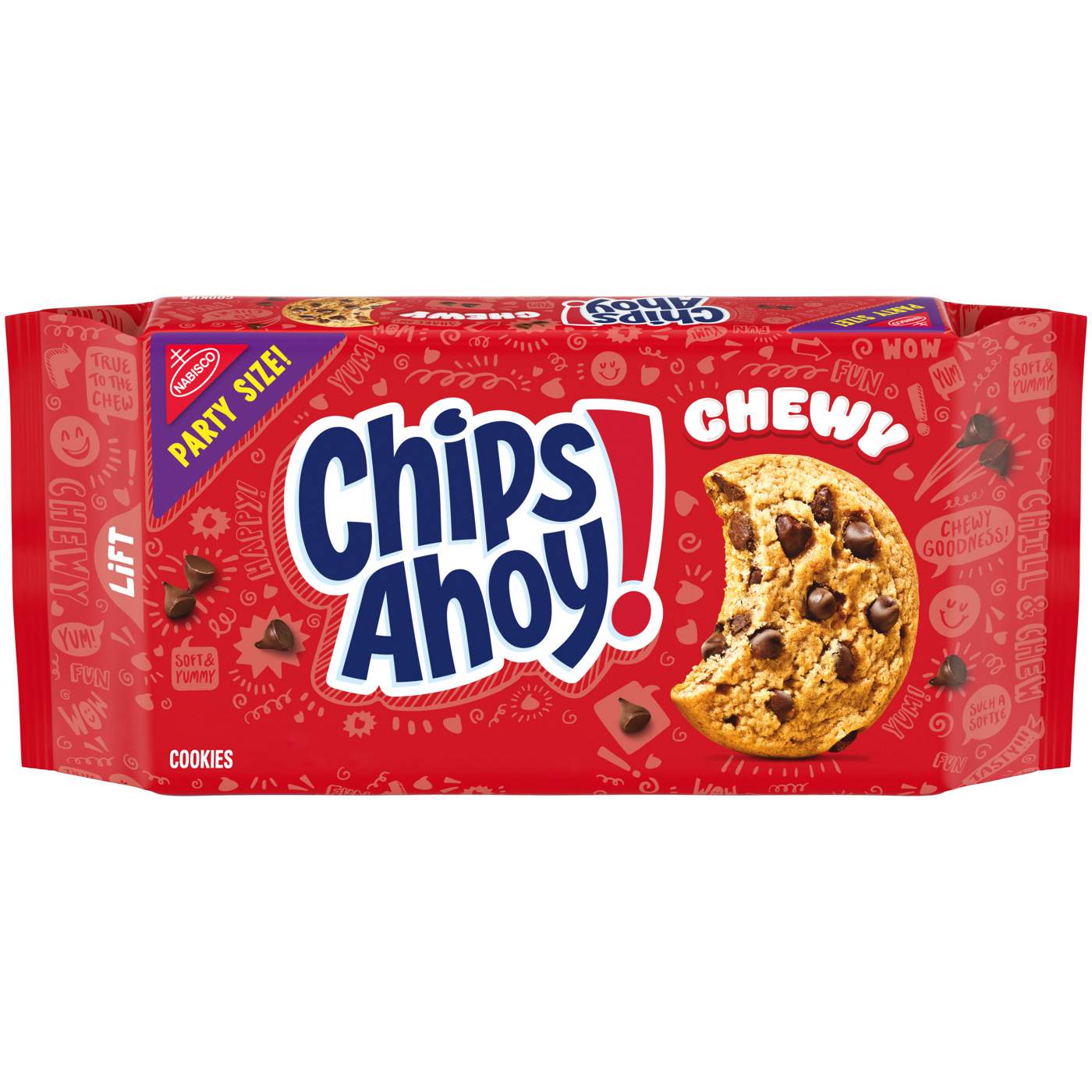 Chips Ahoy! Chewy Chocolate Chip Cookies Party Size; image 1 of 9