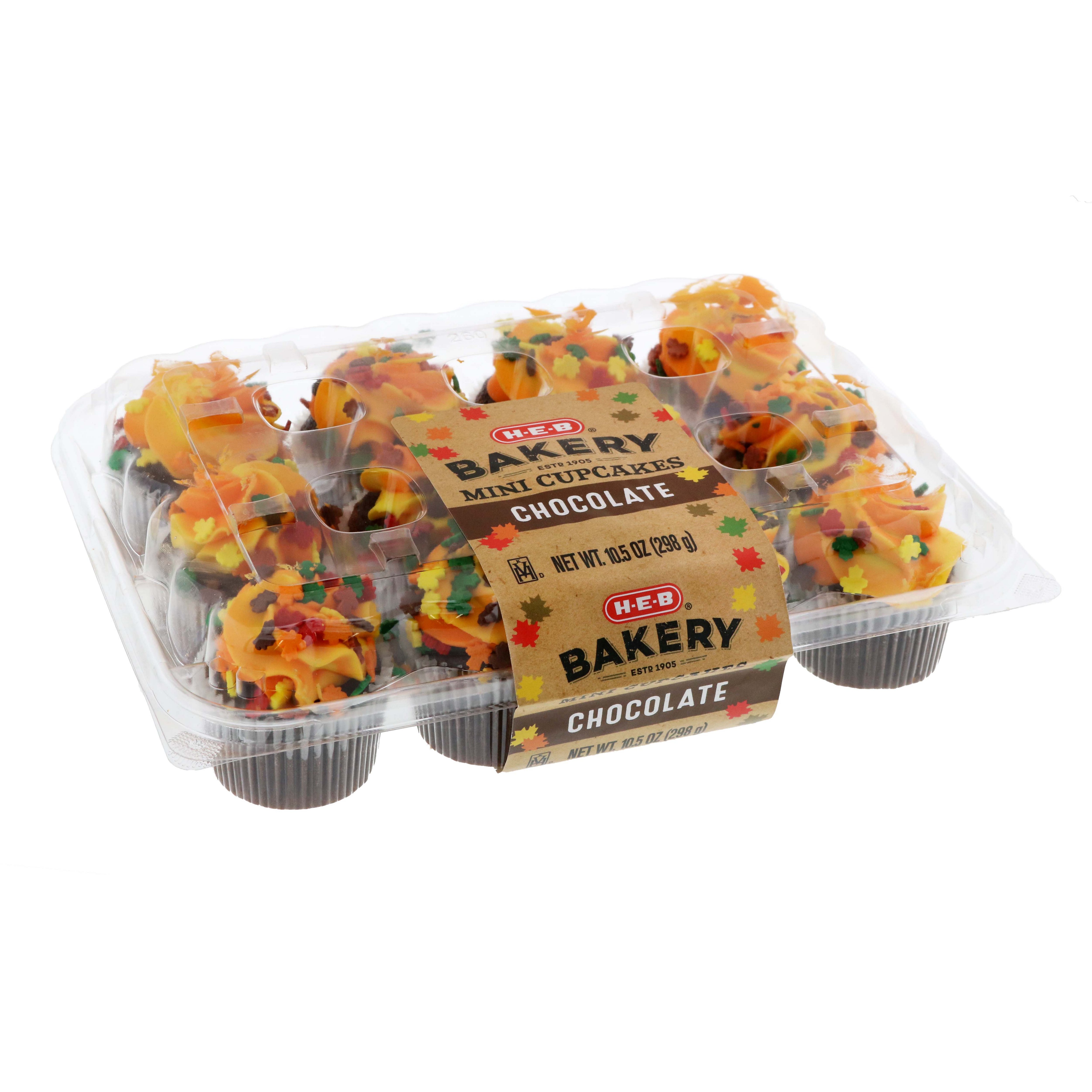 HEB Bakery Harvest Mini Chocolate Cupcakes Shop Cupcakes at HEB