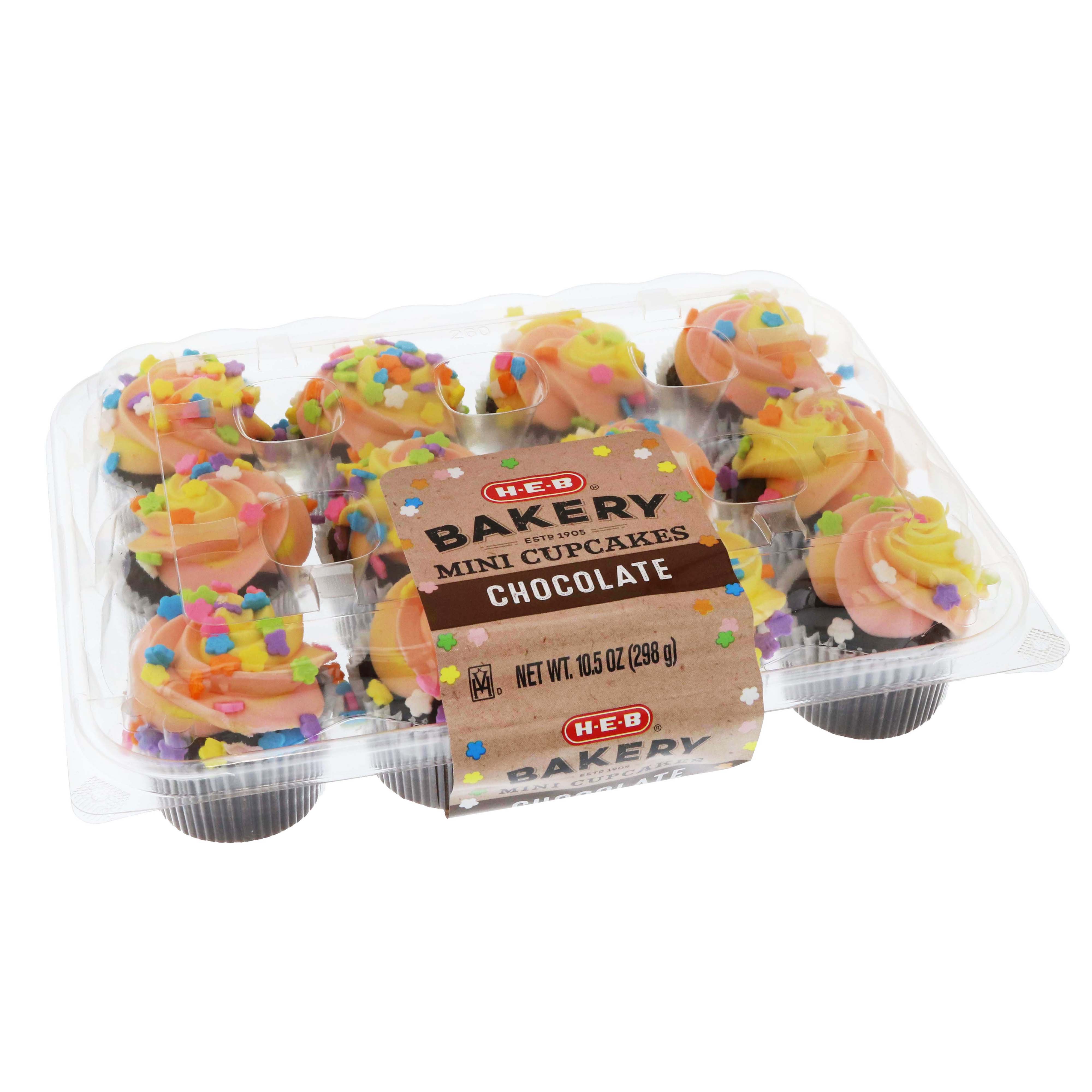 H-E-B Bakery Spring & Easter Mini Cupcakes - Chocolate - Shop Standard ...