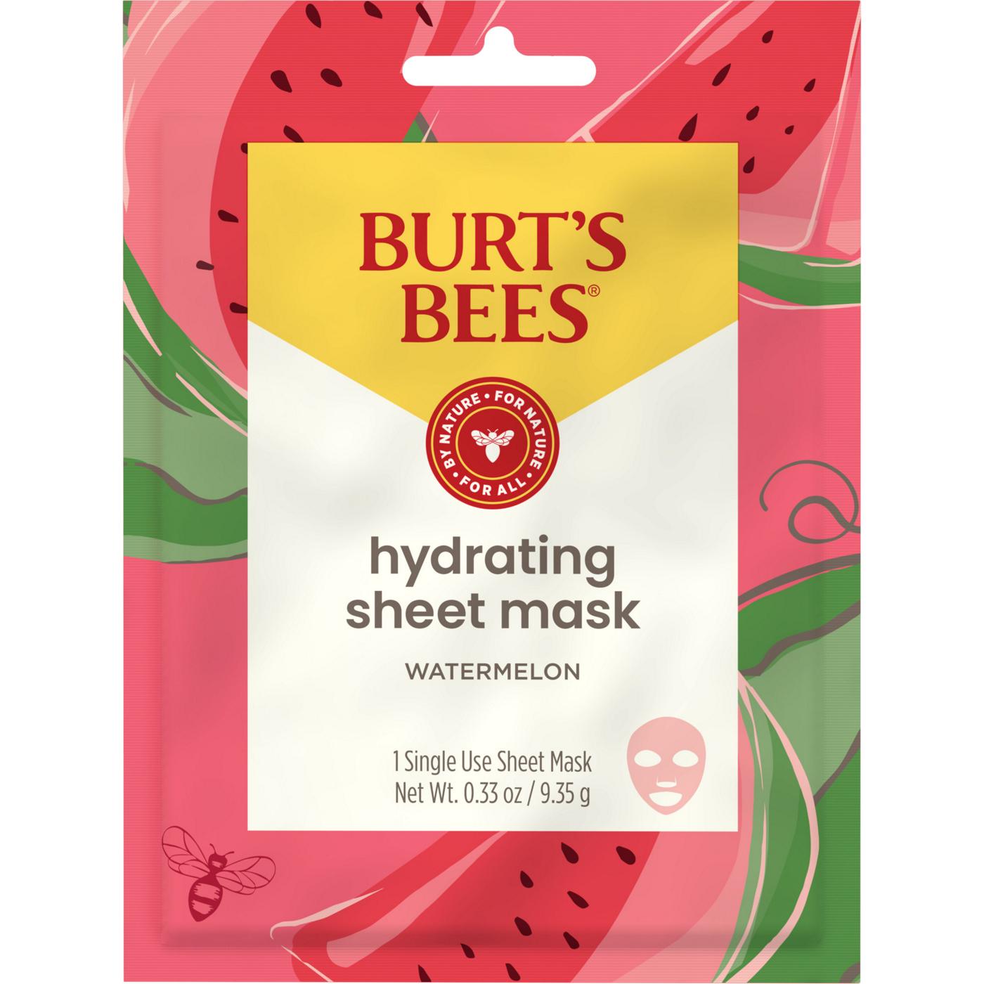 Burt's Bees Hydrating Facial Sheet Mask - Watermelon; image 1 of 2