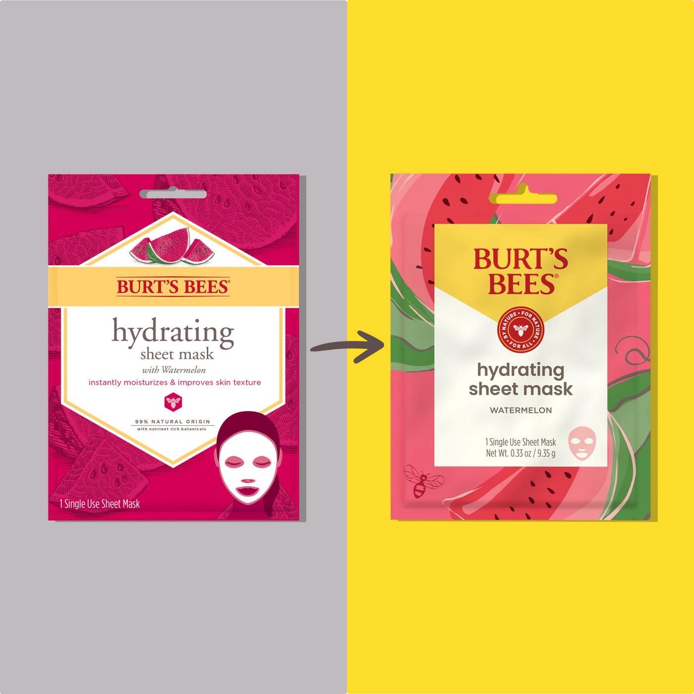 Burt's Bees Hydrating Facial Sheet Mask - Watermelon; image 7 of 7