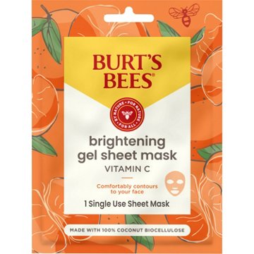 Burt's Bees Brightening Gel Sheet Mask with Vitamin C, 1 ct