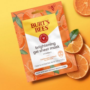 Burt's Bees Brightening Gel Sheet Mask with Vitamin C, 1 ct