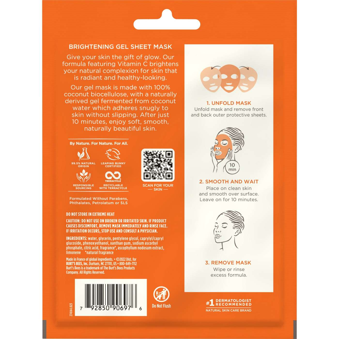 Burt's Bees Brightening Gel Sheet Mask with Vitamin C; image 4 of 5