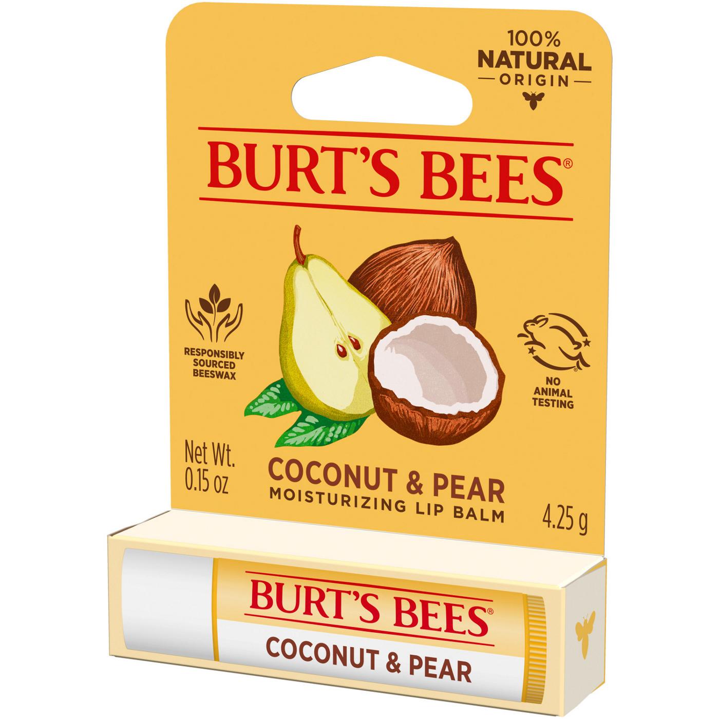 Burt's Bees Coconut Pear Moisturizing Lip Balm; image 2 of 5