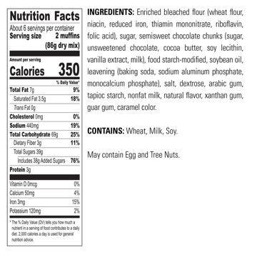 Krusteaz Chocolate Chunk Muffin Mix, 18.25 oz