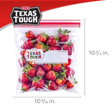 H-E-B Texas Tough Double Zipper Gallon Storage Bags - Value Pack, 80 ct