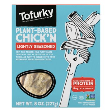 Tofurky Lightly Seasoned Plant Based Slow Roasted Chicken, 8 oz