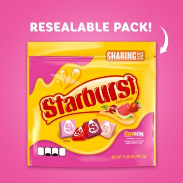 Starburst FaveReds Fruit Chews Candy - Sharing Size, 15.6 oz