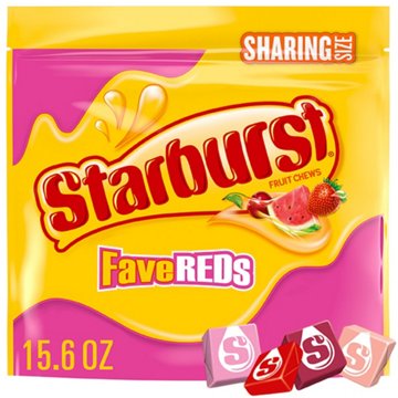 Starburst FaveReds Fruit Chews Candy - Sharing Size, 15.6 oz
