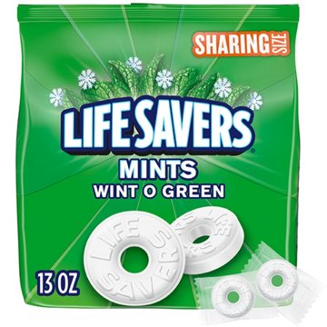 Life Savers Wint-O-Green Breath Mints Hard Candy - Sharing Size, 13 oz