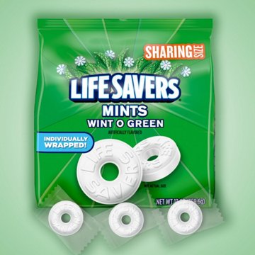 Life Savers Wint-O-Green Breath Mints Hard Candy - Sharing Size, 13 oz
