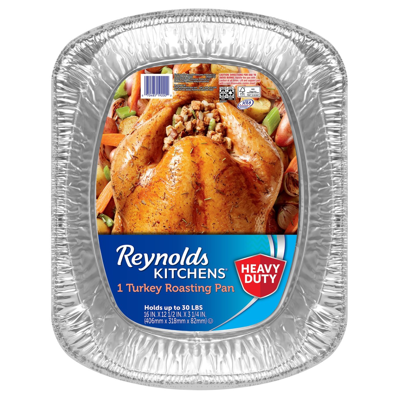 Disposable turkey roasting pan