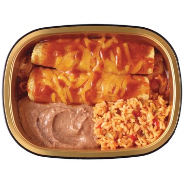 Meal Simple by H-E-B Cheese Enchiladas with Mexican Rice & Refried Beans