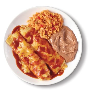 Meal Simple by H-E-B Cheese Enchiladas with Mexican Rice & Refried Beans