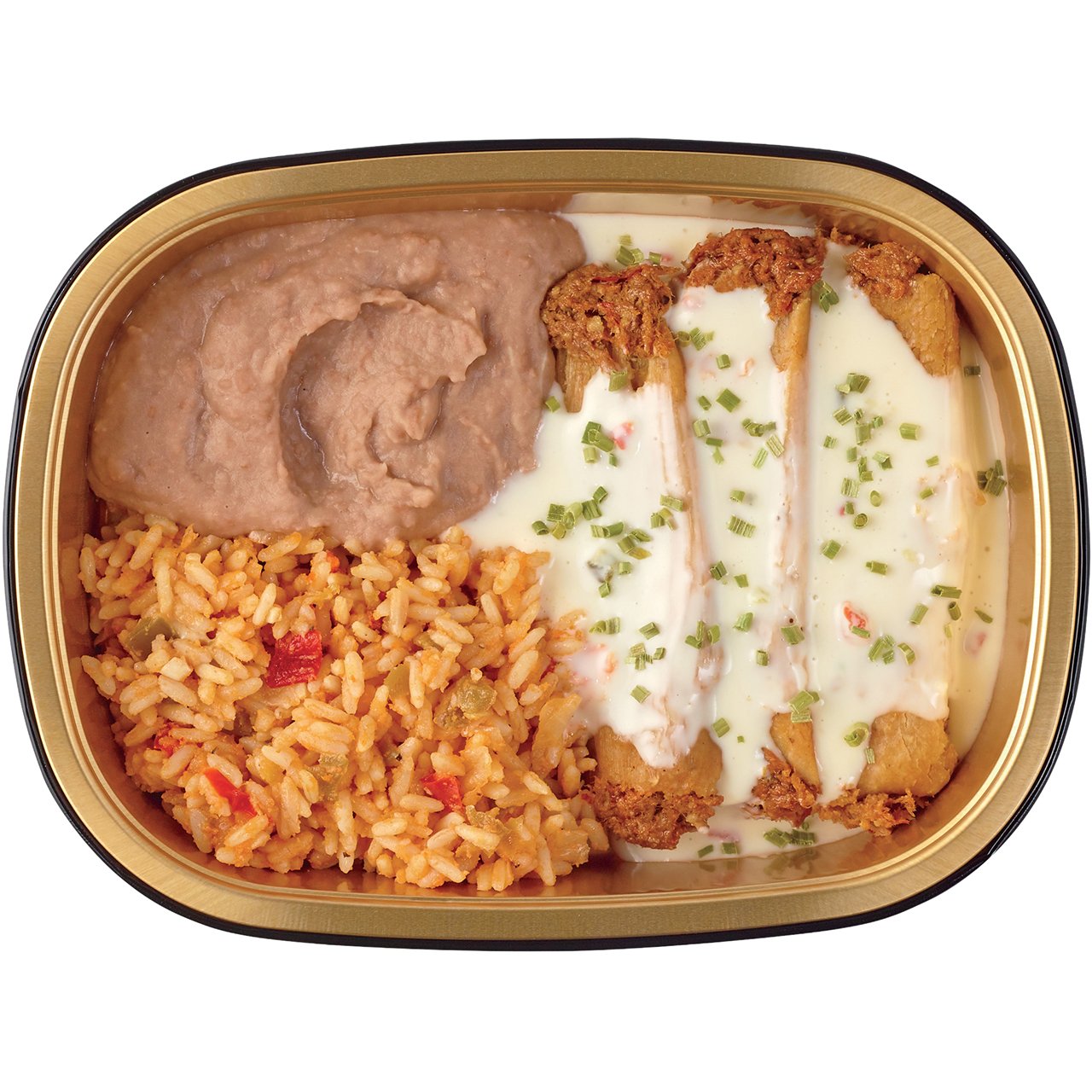 Meal Simple By H-E-B Queso Pork Tamales, Mexican Rice & Refried Beans ...